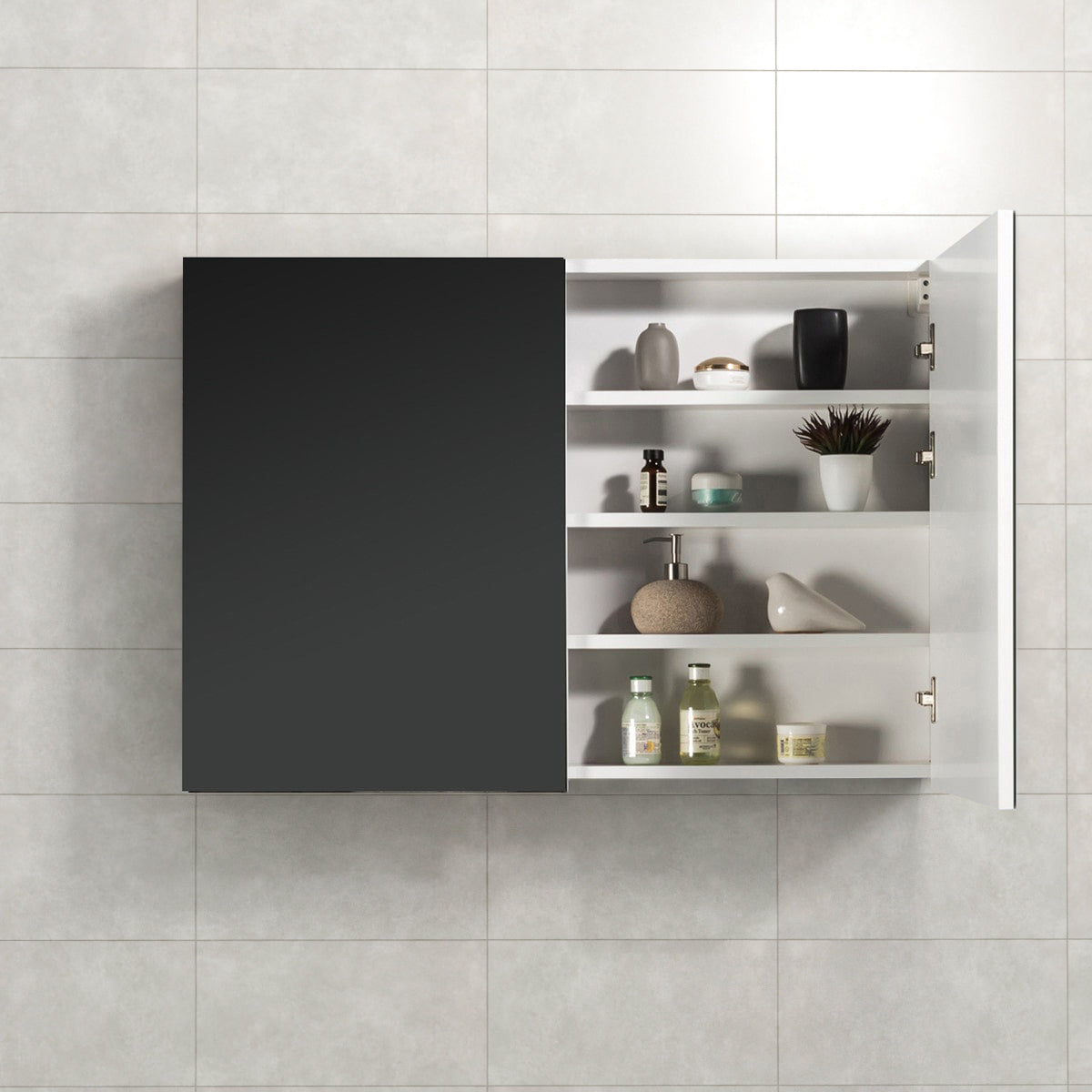 Spiegelkast Tieme hoogglans wit 100x70x16cm