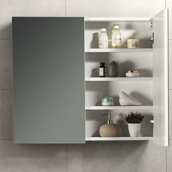 Spiegelkast Tieme hoogglans wit 80x70x16cm