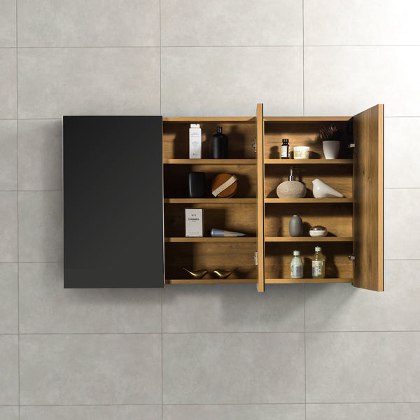 Spiegelkast Tieme 120x70x16cm mat eiken
