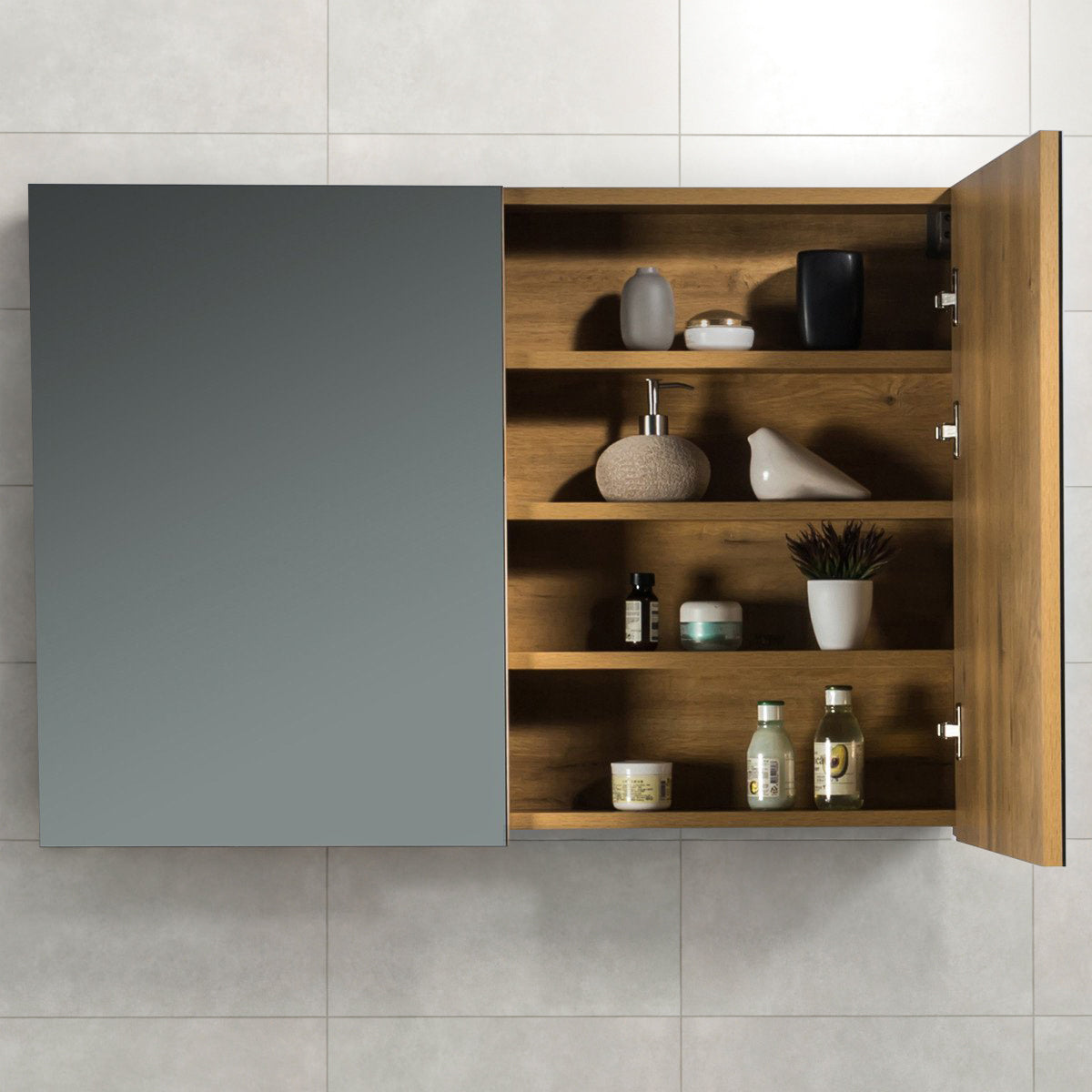 Spiegelkast Tieme mat eiken 100x70x16cm