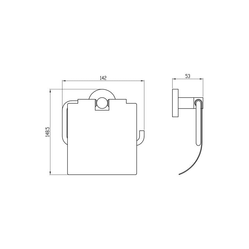 Toiletrolhouder Rond chroom - WDtegels