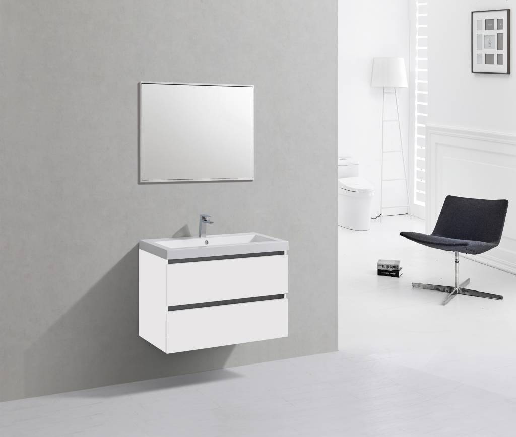 Badmeubel Trendline 80 Hoogglans Wit