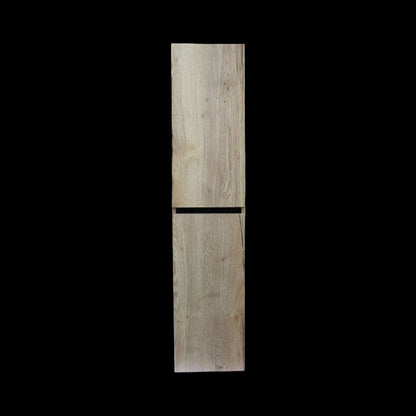 Kolomkast Trendline 160 Natural Oak met greeplijst mat zwart - WDtegels