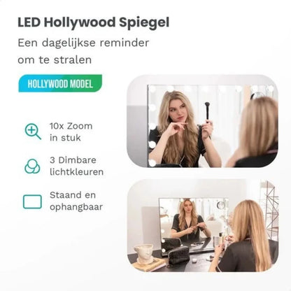 Hollywood Spiegel - 80x60cm - Wit - WDtegels