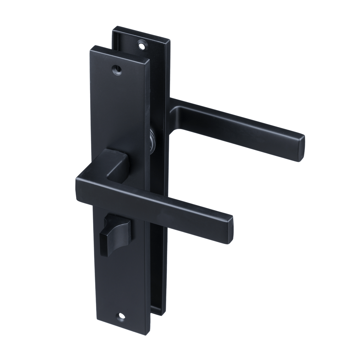 Deurklink Veneto in zwart met WC-sluiting 63 mm