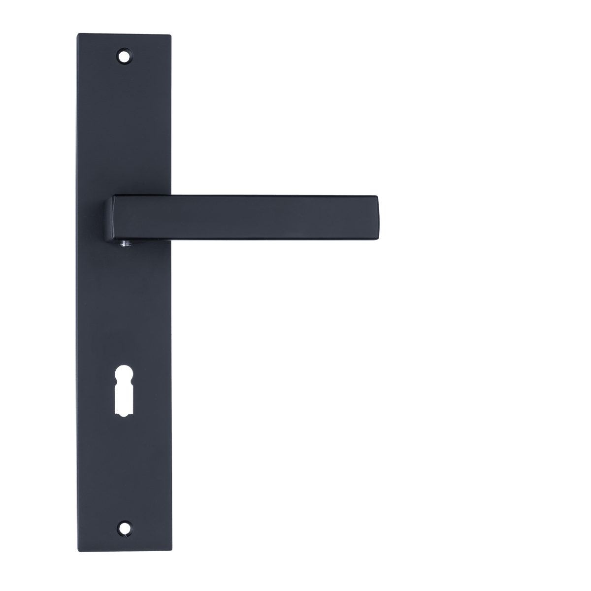 Deurklink Veneto in zwart met sleutelgat 56 mm
