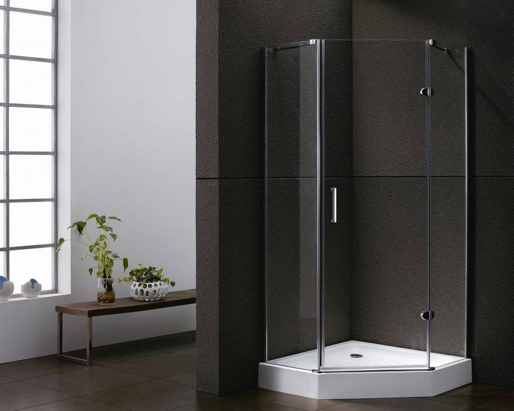 Vijfhoek cabine met 1 deur 100