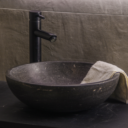 Lavabo de piedra natural redondo