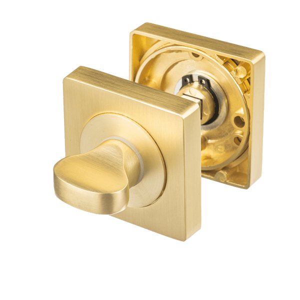 Gouden WC slot Vierkant Rozet