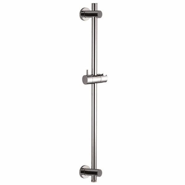 Wiesbaden chroom glijstang met wateruitgang rond | 66cm