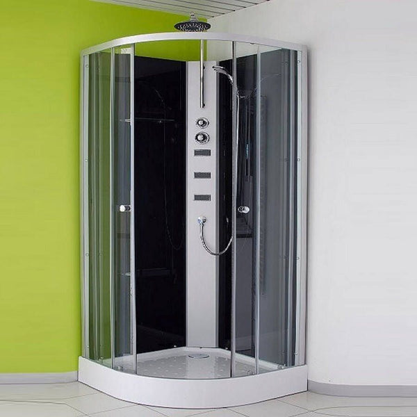 Wiesbaden Jupiter complete shower cabin 90x90x225 alu mat 5mm glass