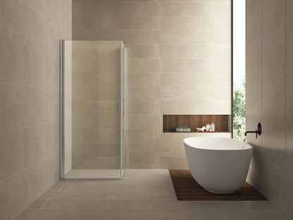 Wiesbaden Salone Douchecabine 100x100x200cm Chroom Vierkant Dubbele Draaideur 8 mm helder glas met nano-coating - WDtegels
