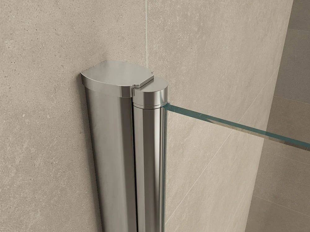 Wiesbaden Salone Douchecabine 90x90x200cm Chroom Vierkant Dubbele Draaideur 8 mm helder glas met nano-coating - WDtegels