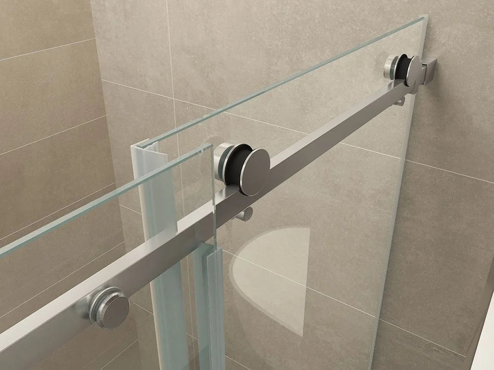 Wiesbaden Slide Douchedeur 140cm Chroom Schuifdeur 8mm Helder Glas nano-coating - WDtegels