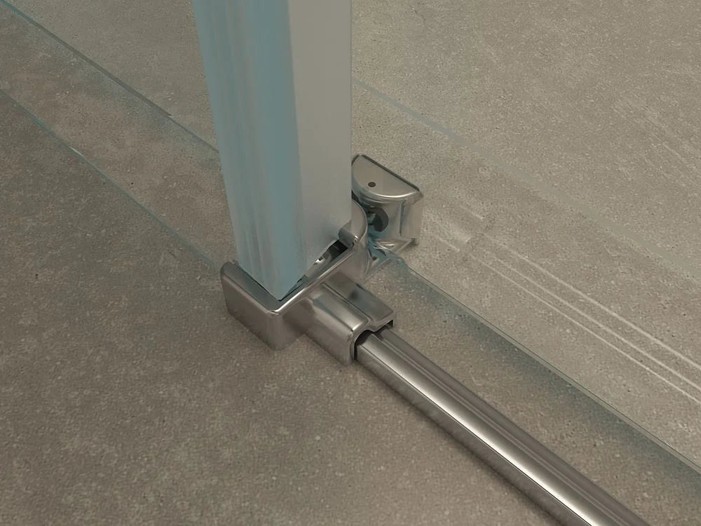 Wiesbaden Slide Douchedeur 140cm Chroom Schuifdeur 8mm Helder Glas nano-coating - WDtegels