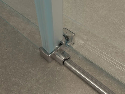 Wiesbaden Slide Douchedeur 140cm Chroom Schuifdeur 8mm Helder Glas nano-coating - WDtegels
