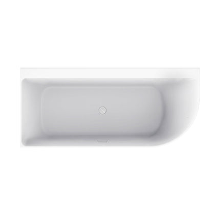 Wiesbaden Zenn hoekbad Links 170 x 75 cm acryl glans wit met waste glans wit