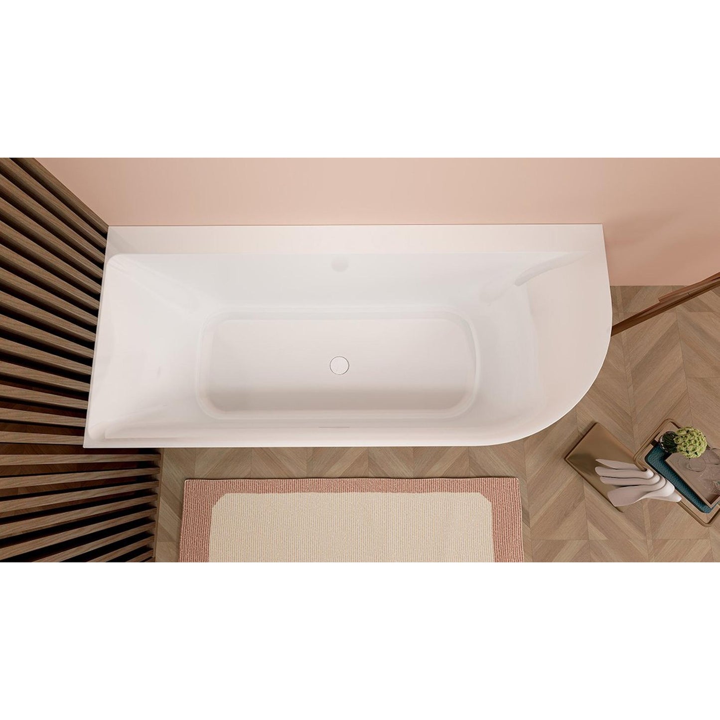 Wiesbaden Zenn hoekbad Links 170 x 75 cm acryl glans wit met waste glans wit