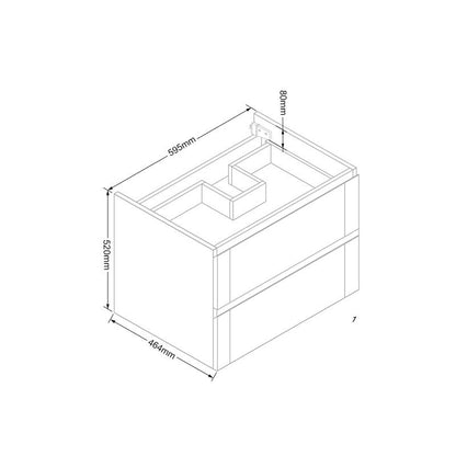 Badmeubel Wood Stone 60