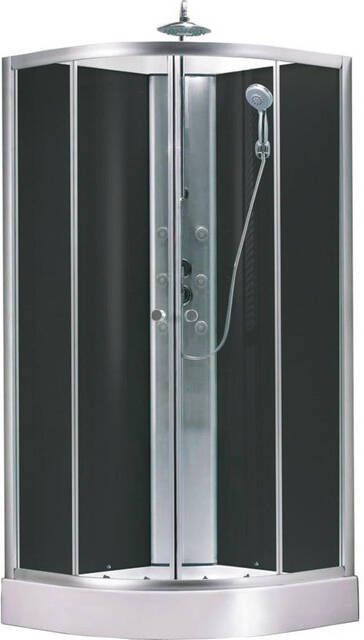 Wiesbaden Jupiter complete douchecabine 90x90x225 alu mat 5mm glas - WDtegels