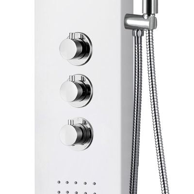 Aloni Thermostatische Douchepaneel | Wit - WDtegels