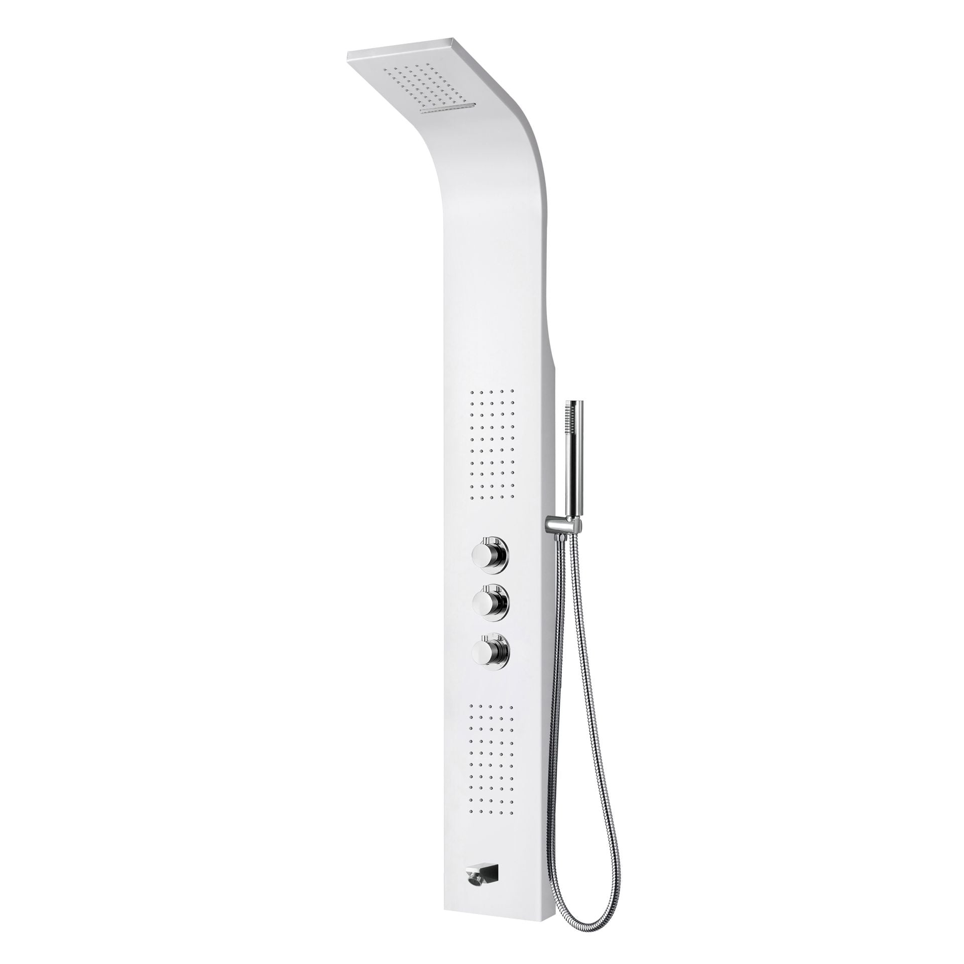Aloni Thermostatische Douchepaneel | Wit - WDtegels