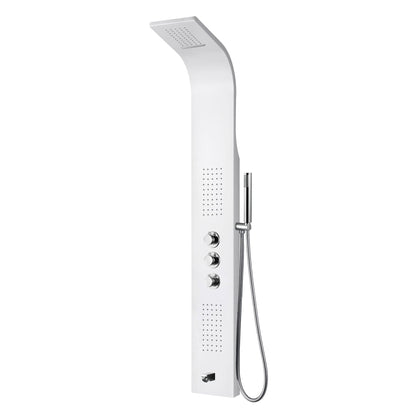 Aloni Thermostatische Douchepaneel | Wit - WDtegels