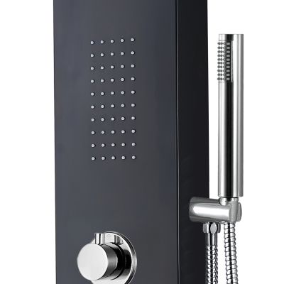 Aloni Thermostatische Douchepaneel | Zwart - WDtegels