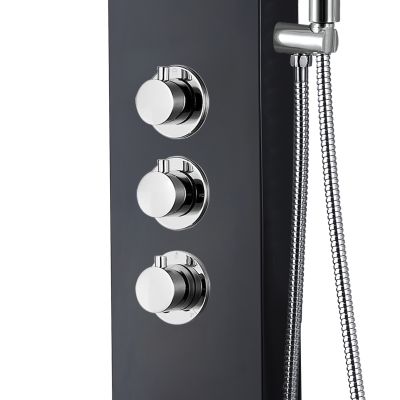 Aloni Thermostatische Douchepaneel | Zwart - WDtegels