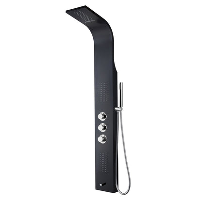 Aloni Thermostatische Douchepaneel | Zwart - WDtegels